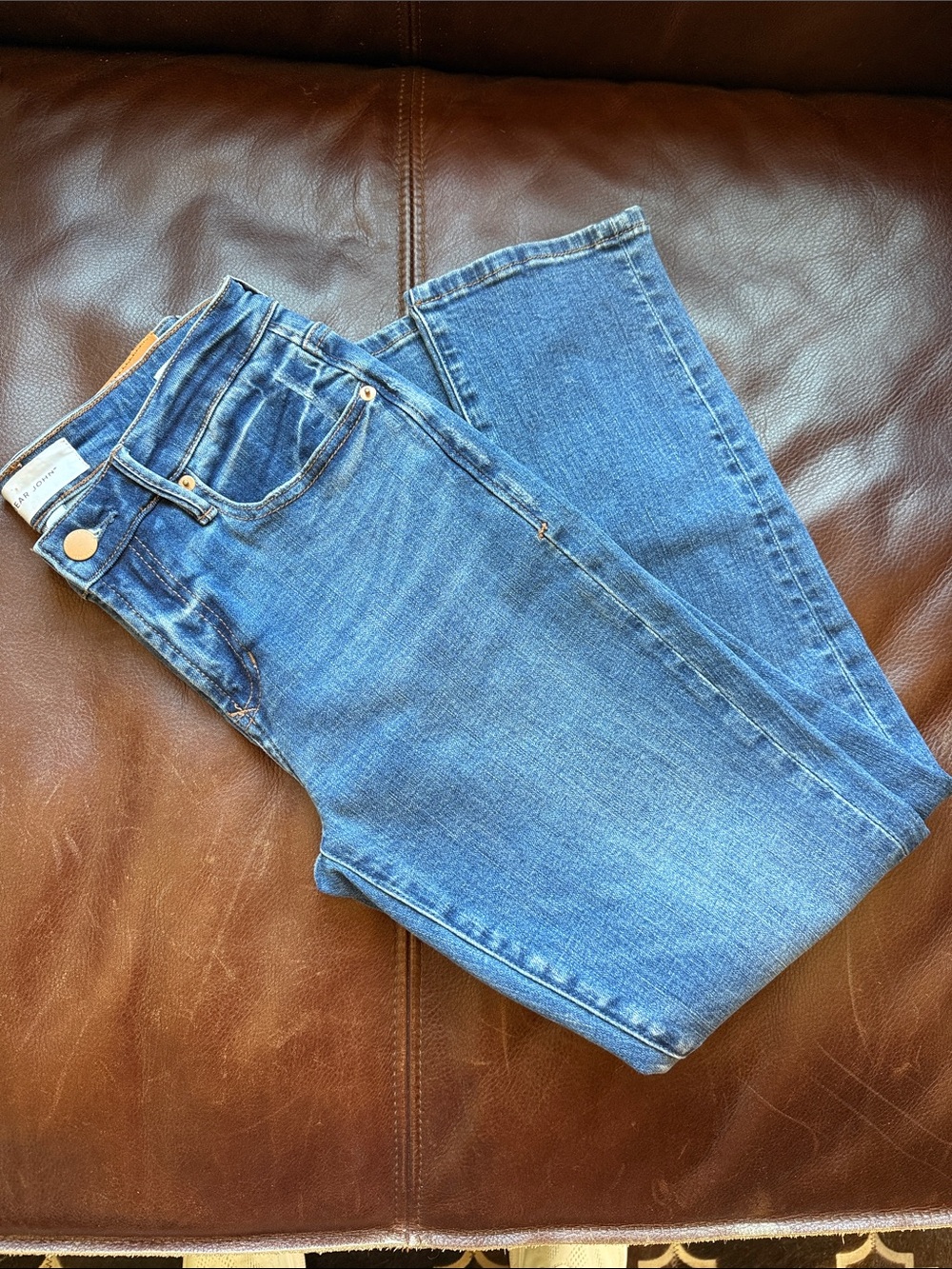 Dear John Straight Leg Jeans in Medium Blue Wash